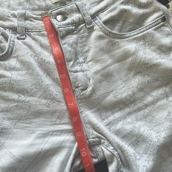 🎆NWT Anthropologie pilcro Yaya crop flare tall 26 map white bleached jeans - Picture 7 of 16